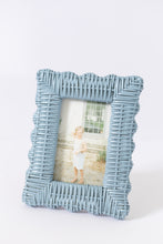 Load image into Gallery viewer, Scalloped Wicker Frame - Blue