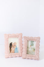 Load image into Gallery viewer, Scalloped Wicker Frame - Pink
