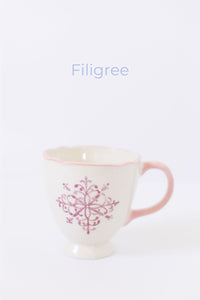 Scalloped Christmas Tea/Coffee Cup